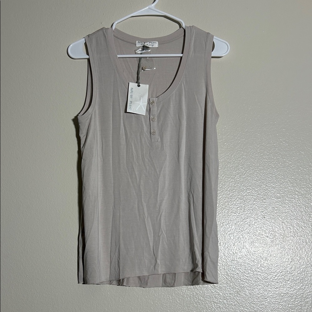 Barefoot Dreams Luxe Milk Jersey Taupe Tank Top